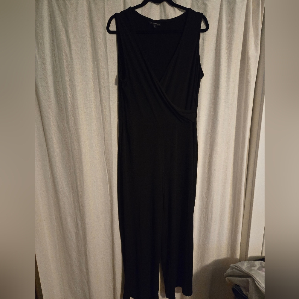 Nina Leonard Black Jumpsuit, XL